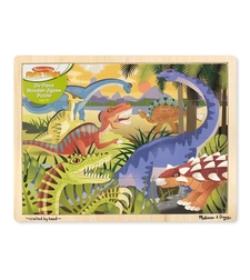 Дървен пъзел Динозаври в рамка Melissa and Doug 19066