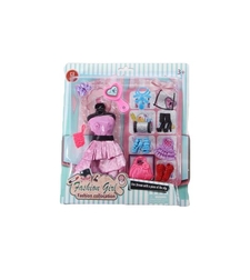 Комплект рокля с аксесоари Raya Toys за кукла, Асортимент