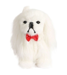 Интерактивна играчка Raya Toys ходещо лаещо куче пекинез, 18 см