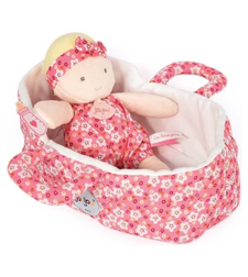 Мека кукла Doudou Marylou с текстилен кош за носене