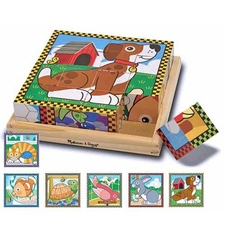 Дървени кубчета Melissa and Doug Животни 13771