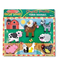 Дървен пъзел Melissa and Doug Ферма 13723