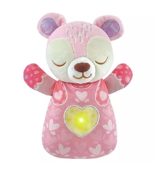 Плюшено мече розово с успокояващи звуци Vtech
