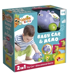 Бебешка играчка кола Lisciani Carotina Baby Хипопотам с мемори карти