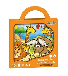 Магнитен пъзел Raya Toys Парк с животни 40 части