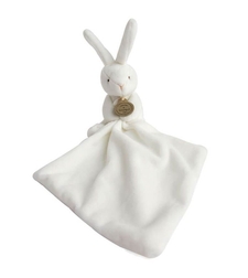 Плюшена играчка за гушкане Doudou заек с кърпичка 10 см, 303