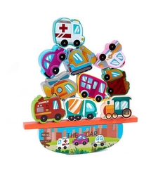 Дървена игра за баланс Raya Toys Превозни средства