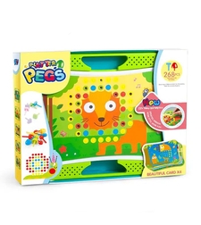 Детска мозайка с дъска Raya Toys с 4 шаблона, 268 части