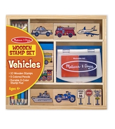 Дървени печати Melissa and Doug Превозни средства 12409