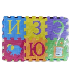 Детско килимче пъзел Raya Toys Азбука, 36 части по 15.5 х 15.5 см