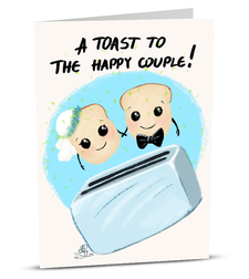 Поздравителна картичка iGreet - Happy Toaster