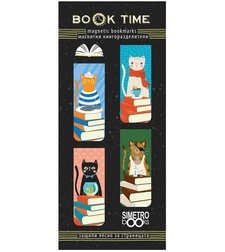 Магнитни книгоразделители - Book Time - Котки и книги
