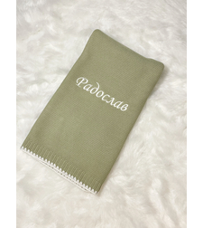 Мекичко памучно одеяло в зелено