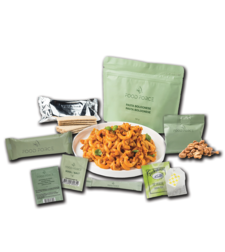 Main meal Ration pack with pasta Bolognese (dehydrated dish)