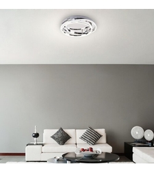 Модерен LED  плафон 40W с естествено бяла светлина – хром