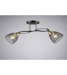 Модерен полилей 2 × E27– черно и мед