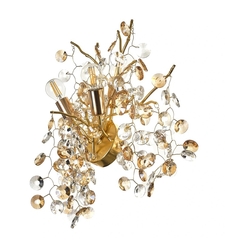 Кристален стенен аплик в злато 3xE14