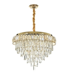 Кристален LED полилей злато с дистанционно