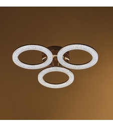 Модерен LED полилей със smart управление 96W в бяло и злато