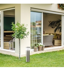 Модерен външен стълб Lisbon LED 7W – елегантно градинско осветление от неръждаема стомана, IP54