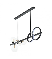 Черен винтидж полилей LED  18W 3000K + 5xG9