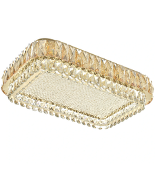 Модерен кристален LED полилей в злато – 200W,  с дистанционно