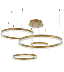 LED Полилей Infinity Rings – Злато, 204W, дистанционно управление