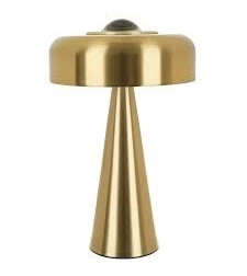 Настолна LED лампа с датчик за движение – 8W, топла светлина (2700K–3500K), мат злато