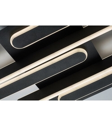 Модерен LED  плафон 36W с регулируема цветна температура – черен