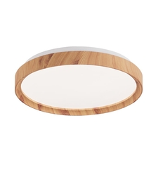 LED плафон 45W 3CCT кръгъл с дървесен декор