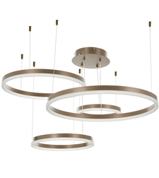 LED Полилей Infinity Rings  – Матирано злато, модерен стил