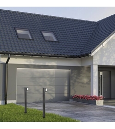 Модерен външен градински LED стълб Cubbington 10W с естествена бяла светлина