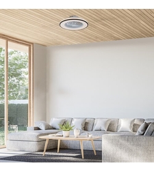 Мултифункционален LED таванен плафон с вентилатор, звезден ефект и регулируема цветна температура