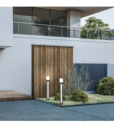 Външен LED стълб Leitha 12W с топло бяла светлина и IP44 защита