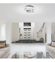 Модерен LED таванен плафон 30W с естествено бяла светлина – хром