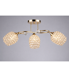 Модерен полилей 3 × E27 – злато