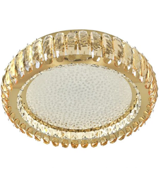 LED таванен плафон с кристал 120W с дистанционно – Злато