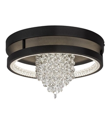 LED плафон 20W – черен метал и стъкло, CCT 3000–4000K