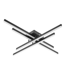 Smart LED таванен плафон 112W – елегантен черен дизайн и мощна светлина