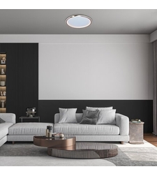 Модерен LED плафон 40W – златен топла светлина 3000K