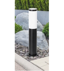Модерен външен стълб Black Torch E27 – елегантно осветление за градина с IP44 защита