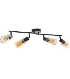 Винтидж таванен спот 4xE14  черен