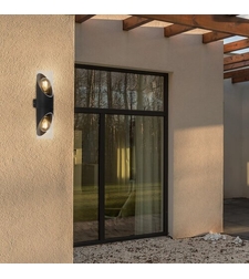 Модерен двоен аплик за фасада Novigrad – E27, IP54