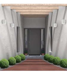 Външен LED аплик Urfa 9W в бял цвят – регулируема светлина за модерни фасади