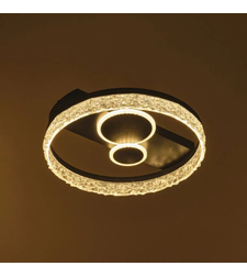 Модерен LED плафон със smart управление – черен