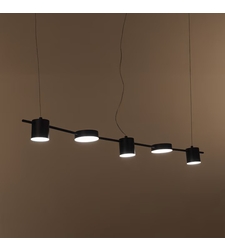 LED полилей „Black Rings XL“ – модерен дизайн с дистанционно управление