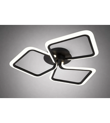 Модерна LED таванна лампа черна 102W с геометричен дизайн