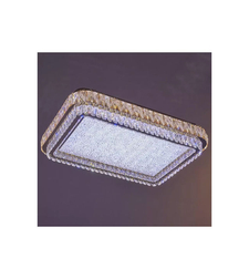 Луксозен LED полилей от метал и кристал – златен, 288W, с дистанционно управление