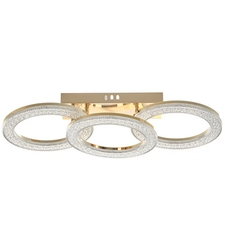 Модерен LED полилей със smart управление 96W в бяло и злато