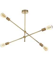 Полилей матирано злато  винтидж 4 x E27